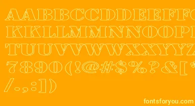 LarchmerehollowExp font – Yellow Fonts On an Orange Background