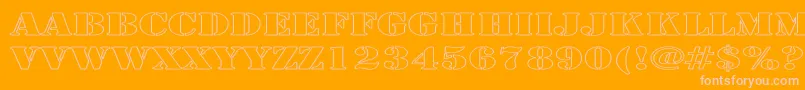 LarchmerehollowExp Font – Pink Fonts on Orange Background