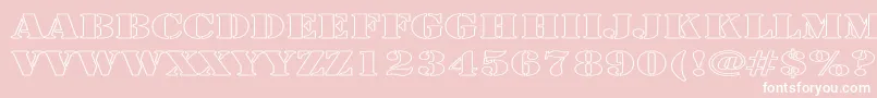 LarchmerehollowExp Font – White Fonts on Pink Background