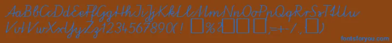 VaPeDb Font – Blue Fonts on Brown Background