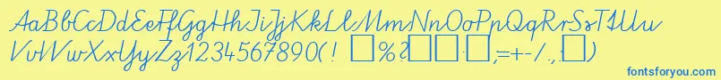 fuente VaPeDb – Fuentes Azules Sobre Fondo Amarillo