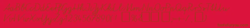Czcionka VaPeDb – brązowe czcionki na czerwonym tle