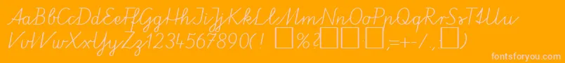VaPeDb-Schriftart – Rosa Schriften auf orangefarbenem Hintergrund