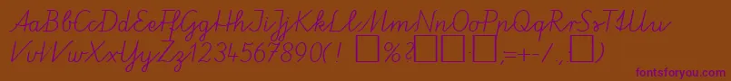 VaPeDb Font – Purple Fonts on Brown Background