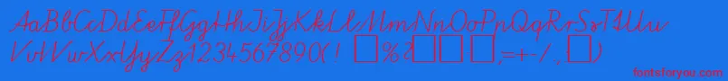 VaPeDb Font – Red Fonts on Blue Background