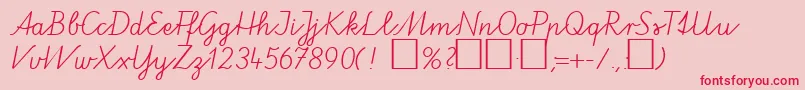 VaPeDb Font – Red Fonts on Pink Background