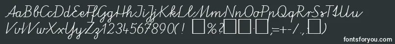 VaPeDb-Schriftart – Weiße Schriften auf schwarzem Hintergrund