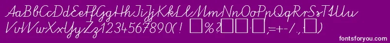 VaPeDb-fontti – valkoiset fontit violetilla taustalla