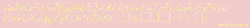 VaPeDb Font – Yellow Fonts on Pink Background