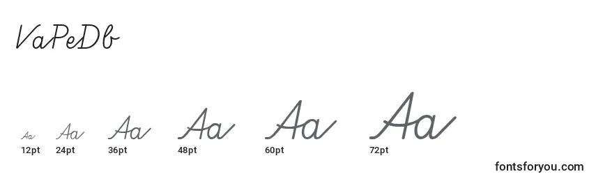 Размеры шрифта VaPeDb