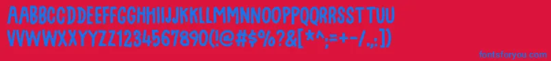 Swingdevildemo Font – Blue Fonts on Red Background