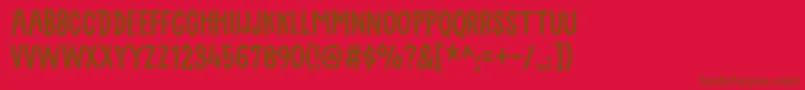 Swingdevildemo Font – Brown Fonts on Red Background
