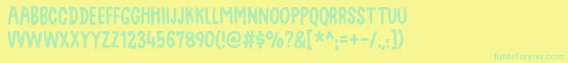 Swingdevildemo-fontti – vihreät fontit keltaisella taustalla
