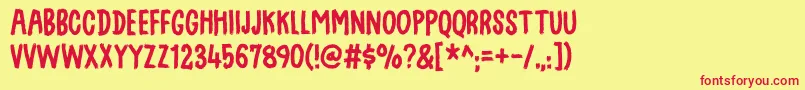 Swingdevildemo Font – Red Fonts on Yellow Background