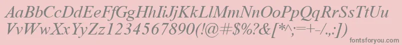 Tyri-Schriftart – Graue Schriften auf rosa Hintergrund