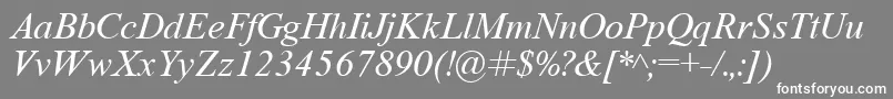 フォントTyri – 灰色の背景に白い文字