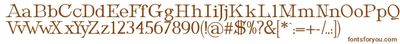 MetropolianText-fontti – ruskeat fontit valkoisella taustalla