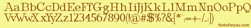 MetropolianText Font – Brown Fonts on Yellow Background