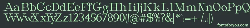Шрифт MetropolianText – зелёные шрифты на чёрном фоне
