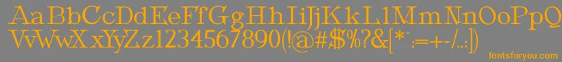 MetropolianText Font – Orange Fonts on Gray Background