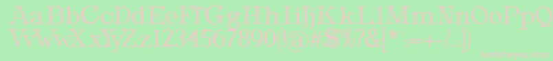 MetropolianText Font – Pink Fonts on Green Background