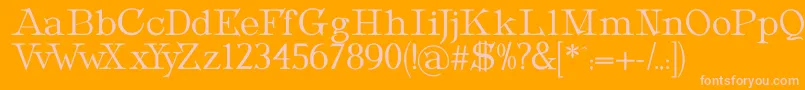 MetropolianText Font – Pink Fonts on Orange Background