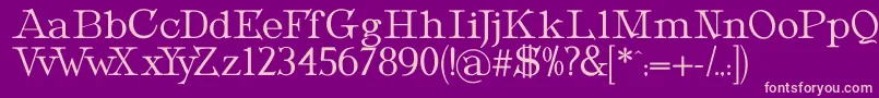 フォントMetropolianText – 紫の背景にピンクのフォント