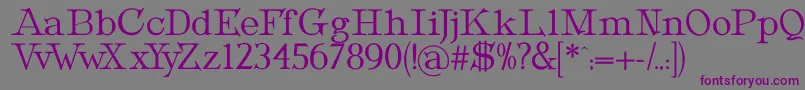 MetropolianText-fontti – violetit fontit harmaalla taustalla