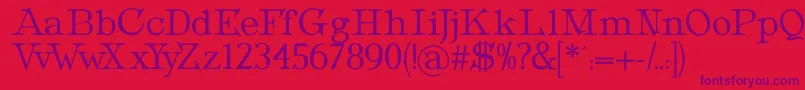 MetropolianText Font – Purple Fonts on Red Background