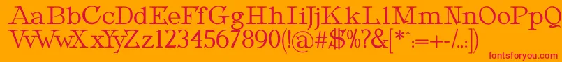 MetropolianText Font – Red Fonts on Orange Background