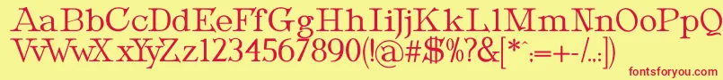 MetropolianText Font – Red Fonts on Yellow Background