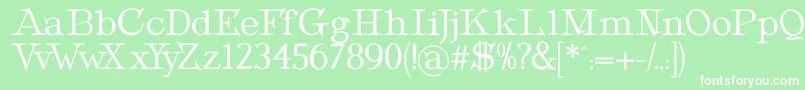 MetropolianText Font – White Fonts on Green Background