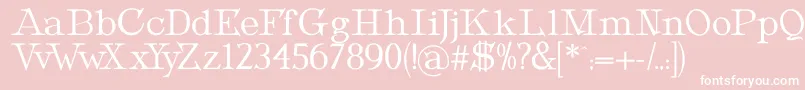 MetropolianText Font – White Fonts on Pink Background