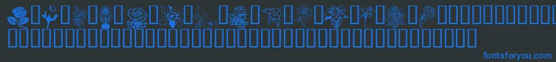 Flord Font – Blue Fonts on Black Background