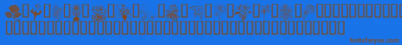 Flord Font – Brown Fonts on Blue Background