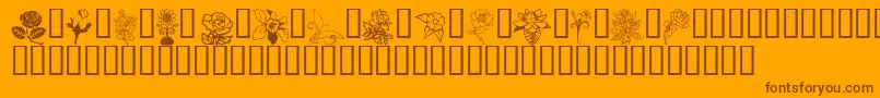 Flord Font – Brown Fonts on Orange Background