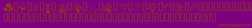 Flord-fontti – ruskeat fontit violetilla taustalla