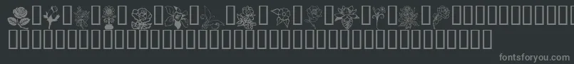 フォントFlord – 黒い背景に灰色の文字