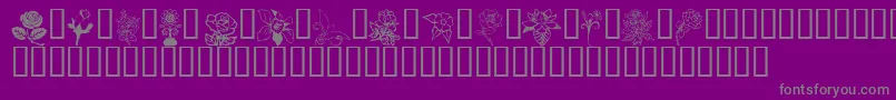 Flord Font – Gray Fonts on Purple Background