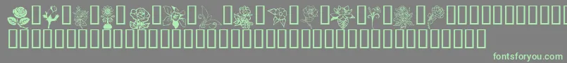 Flord Font – Green Fonts on Gray Background