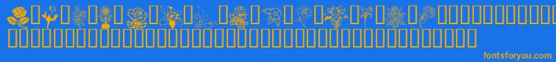 Flord Font – Orange Fonts on Blue Background