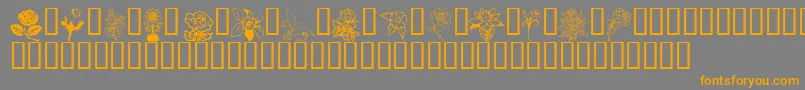 Flord Font – Orange Fonts on Gray Background