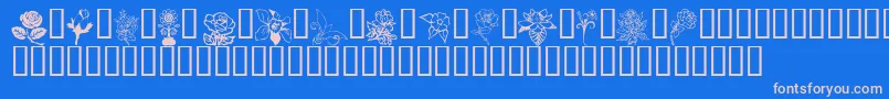 Flord Font – Pink Fonts on Blue Background