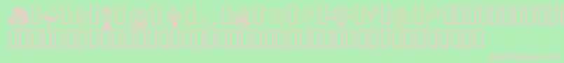 Flord Font – Pink Fonts on Green Background