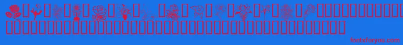 フォントFlord – 赤い文字の青い背景