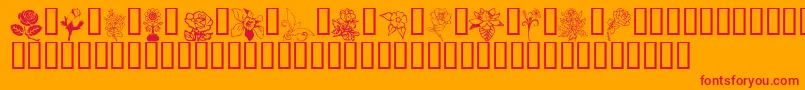Flord Font – Red Fonts on Orange Background