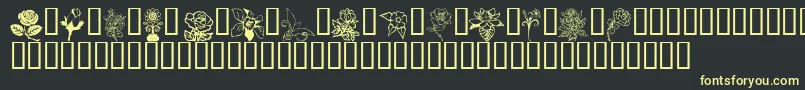 Flord Font – Yellow Fonts on Black Background