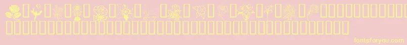Flord Font – Yellow Fonts on Pink Background