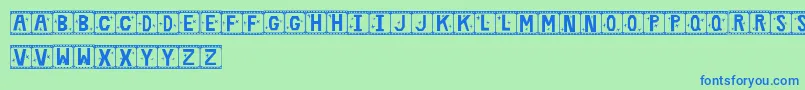 FilmStar Font – Blue Fonts on Green Background