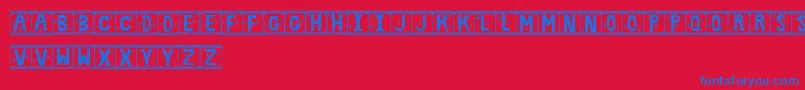 FilmStar Font – Blue Fonts on Red Background